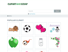 Tablet Screenshot of clipartandscrap.com